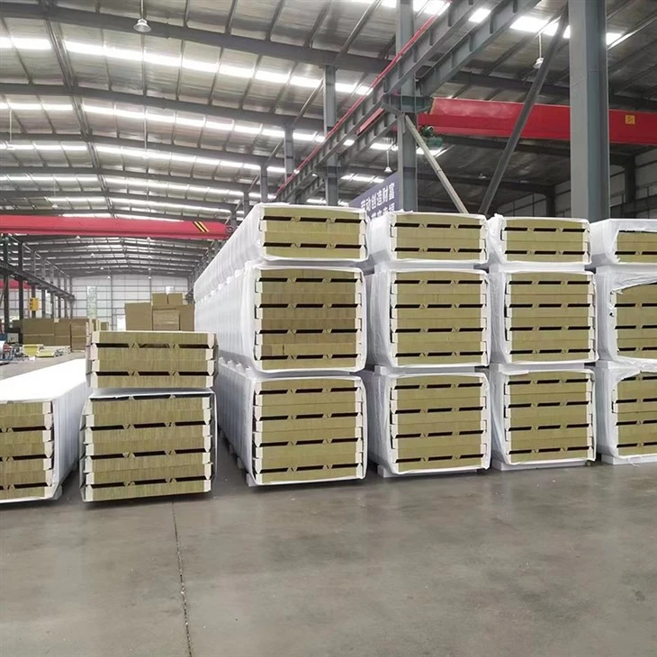PU Edge Sealing Rockwool Roof Panel factory