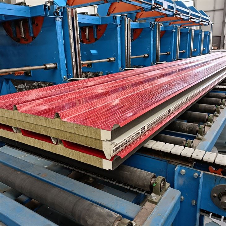 PU Edge Sealing Rockwool Roof Panel factory